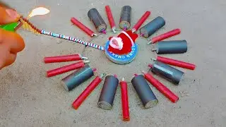 A lot of Bullet Bomb and Seeko vs Differ Crackers and Matchstick Fire Chain || Amazing Experiment