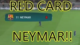 PES 2017 SHIRTLESS CELEBRATION!! Neymar gets a double yellow card (R3 Button)