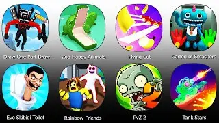 Rainbow Friends, Flying Cut, Draw One Part Draw Puzzle, Zoo Happy Animals, Garden of Smashers, Evo Skibid