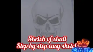 How to draw a sketch of skull//step by step/easy drawing #art #viralvideo #subscribe my channel ❤❤ 😭
