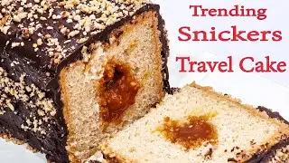 Trending Travel Cake | Snickers Chocolate Travel Cake | Easy Eggless Chocolate Cake Recipe