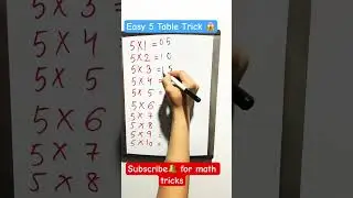 Everyone knows Table of 5.. But Not This Trick😱😱 #maths #mathematics #mathstricks #viral #students