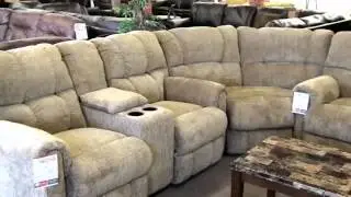 Lane Recliner Sectional 4 Recliners with Cupholders