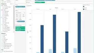 How to add a blank column to a view in Tableau