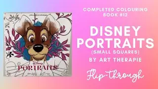 Completed Colouring Book 12: Disney Portraits (small squares) by Art Therapie Hachette Heroes