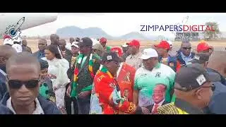 Zanu PF First Secretary and President, Cde Mnangagwa has arrived in Mutare
