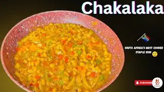 How to cook Chakalaka 🤤||South African's most prepared spicy side relish 🇿🇦
