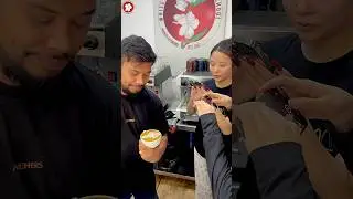 Inverted Tulip #latteart #barista | #free #pour | Demonstration to Student | Like and Subscribe&hellip;