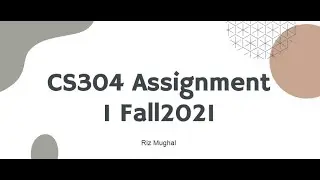 CS304 1 assignment Fall2021 correct solution with concepts