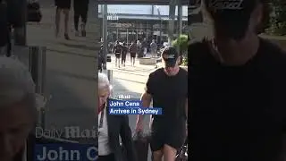 John Cena touches down in Australia ahead of WWE's four-day Perth takeover with wife Shay