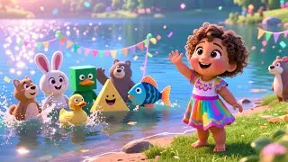 Learn Shapes at Magic Lake 🔺🌊 Fun Shape Learning Song for Kids | Magical Adventure Rhyme