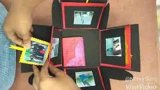 Explosion box with a mini card