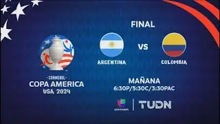 CONMEBOL Copa America USA 2024 Final: Argentina vs Colombia Promo on Univision & TUDN - July 2024