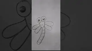 How To Draw a Insect 🐝🐝#art#artclassesforkids #easydrawings #inscet#drawings #shorts
