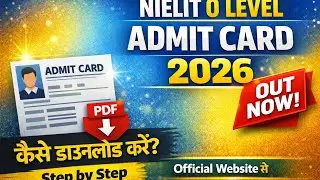 🎯O Level January 2026 Admit Card &ndash; Release Date +Download Guide#OLevelAdmitCard#NIELIT#AdmitCard2026