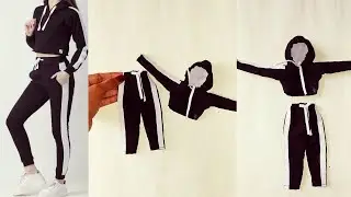 Making Mini Jogging Tracksuit | How To Make Jogging Tracksuit For Doll