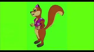 2D SQUIRREL GUGU#33  || GREEN SCREEN || 4k || ANIMATION  || FREE 3D