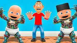 Baby & Brother Become ROBOTS!