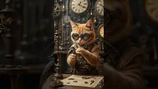 Steampunk Inventor Cat#viral#shorts #cat #
