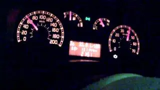 Fiat Panda 1.3 JTD 0-100 km/h acceleration - tacho video