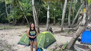 Camping at Balandra Beach 🏖️ #trinidadandtobago #trinidad #beach #camping #roadtrip