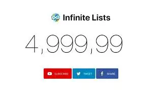 Infinite Lists 5Million subscribers Countdown