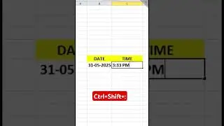 MS Excel date & time short cut 💯#ms excel