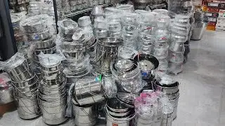 K. K Nagar Saravana Stores Stainless Steel Kitchenware Collections | Organizers/Glassjars/Storagebox