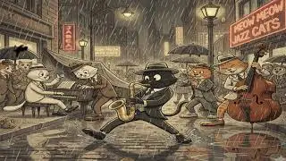 🐱🎷Los Gatos improvisan bajo la lluvia - Jazz para motivarte y disfrutar.🐱🎷