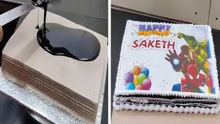 Square Chocolate Photo Cake Recipe | Photo Cake Square | Cake Video