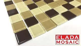 Стеклянная мозаика Elada Mosaic Crystal DM104 песочно-коричневый микс