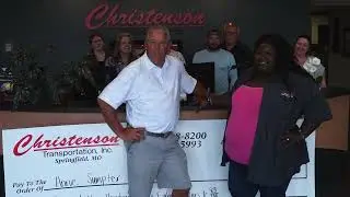 Big Check Surprise for Annie!