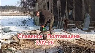 Строим укрытие для Барабаки. Нашёл клад в сарае. Дрова.