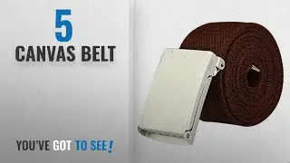 Top 10 Canvas Belt [2018]: CellDeal Mens Plain Webbing Canvas Belt Fit 32 to 52 inch Various