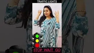 TRAFFIC LIGHTS Rhyme|| KIDS POEM||RED LIGHTS RED LIGHTS||PRELEARNING||ACTION RHYME||