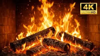 🔥 Fireplace Sleep Ambience: Warm Flames & Crackling Logs