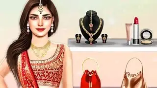 Create perfect wedding look in bridal makeup fashion game; Offline wedding salon