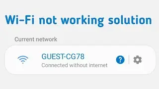 "Connected without internet" WiFi problem