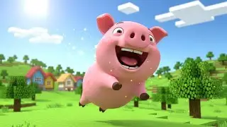 Minecraft Tiny Pig Ran from the Creeper 🐷💨 | Kids Songs & Nursery Rhymes