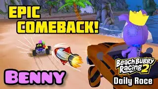 Unbelievable LAST SECOND WIN! 🏆 Benny on Paradise Beach | BBR2 Daily Race