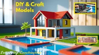 Miniature Modern House Build | Realistic Mini Construction | Satisfying DIY Model | Little lemon tv