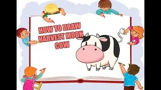 HOW TO DRAW HARVEST MOON COW | FARM DRAWING GAMES | EASY DRAWING TUTORIAL STEP BY STEP #shorts