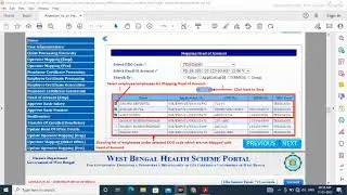HoO Or DDO Account Tagging Process | Employee Mapping | West Bengal Health Scheme |