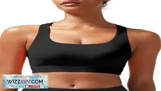 RUNNING GIRL High Impact Sports Bras for Women Scoop Neck Strappy