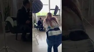 Family studio photo session with a newborn baby