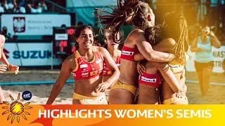 Highlights women's semi-finals | YAC 17 Beach Handball EURO 2019