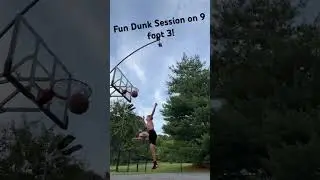 9 foot 3 dunk session (5 foot 6 dunker)