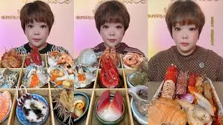 Asmrfood : Eating big Shrimp 🦐🍤🦐 { seafood 🦞🦞🦞🍢} #oysters #mukbang #crab #delicious