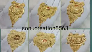 Latest gold necklace locket design 