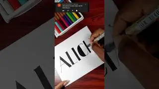 Day 8 Lettering: Alicia in Elegant Calligraphy #shorts #fyp